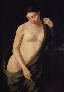 Wojciech Stattler Nude study of a woman oil on canvas